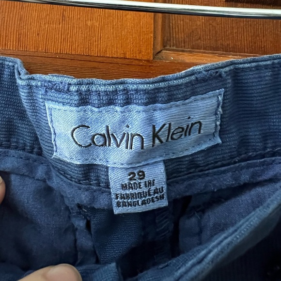 Calvin Klein Blue Chino Shorts Men’s Size 29 Cotton Casual Summer Shorts - Picture 3 of 6